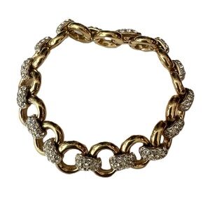 Swarovski Elegant Gold and Silver Chain Bracelet